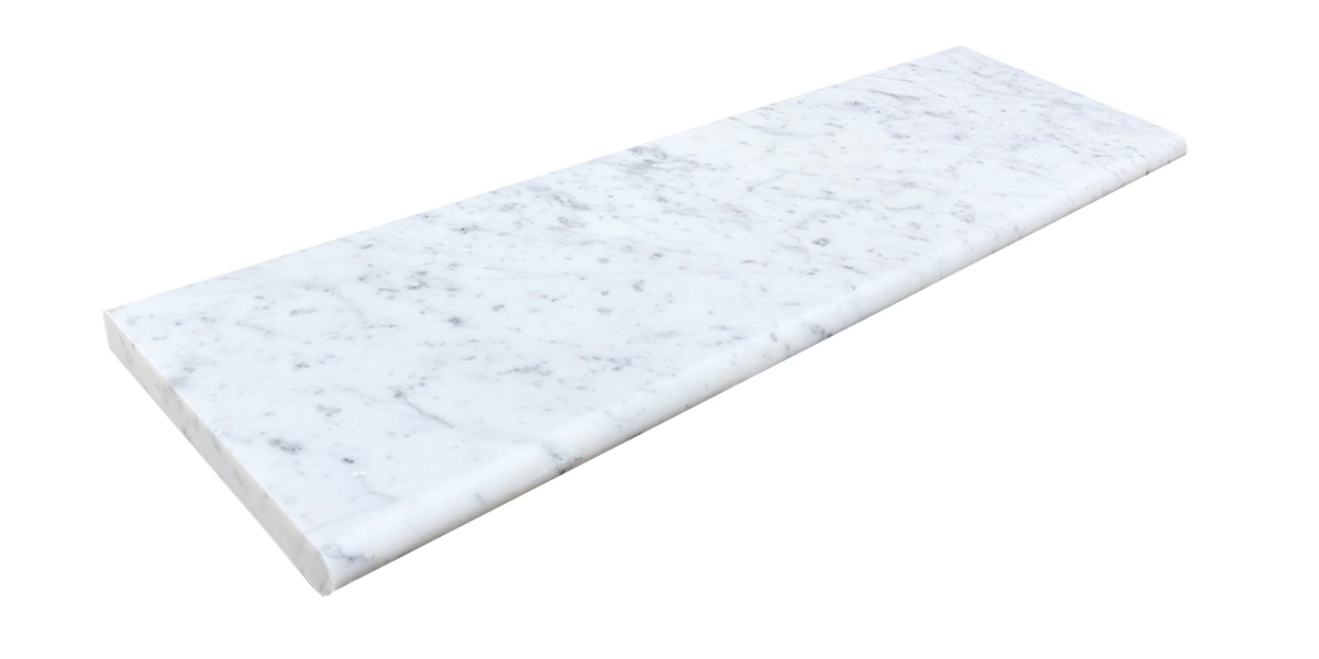 Carrara marble step tread