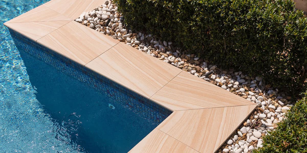 Sandstone Porcelain Pool Coping